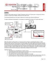 TIP2252 Tech Tip WATER PUMP LEAKAGE – REPLACEMENT REQUIREMENTS ...