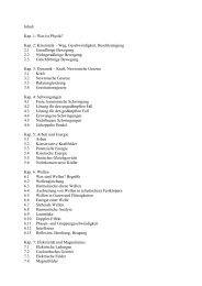 Kap. 1: Was ist Physik? Kap. 2: Kinematik – Weg, Geschwindigkeit ...