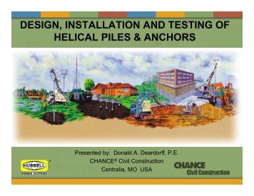 design, installation and testing of helical piles & anchors