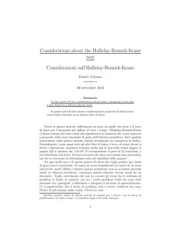 Considerations about the Halliday-Resnick-Krane text ... - fisica/mente