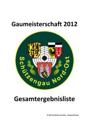 Gaumeisterschaft 2012 - beim Gau Nord-Ost