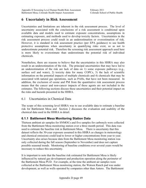 Appendix For Risk Analysis Appendix
