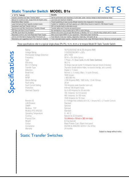 i-STS Model B1 Brochure - Fusion Power System