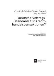 standards für Kredit- handelstransaktionen? - Frankfurt School Verlag