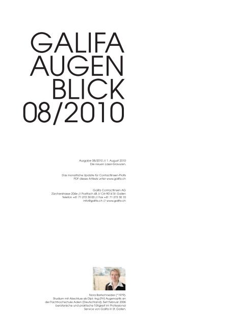 Galifa Newsletter August 2010.pdf - Galifa Contactlinsen AG