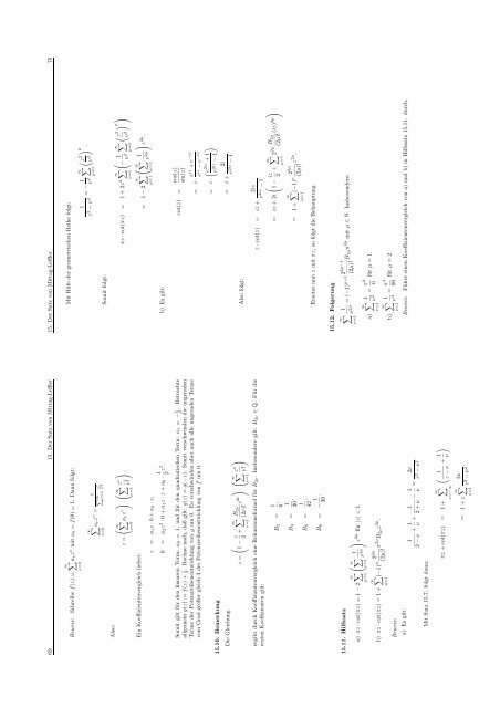 Analysis IV (Funktionentheorie) Inhaltsv erzeichnis