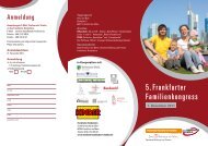 5. Frankfurter Familienkongress - Frankfurter Bündnis für Familien