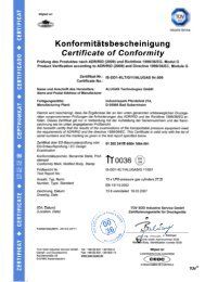 Page 1 Mitglied von (t;~~ Industrie Service Zertifikat-Nr.: IS-DD1-KLT ...