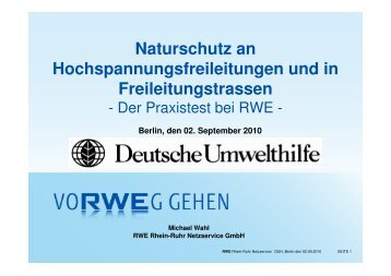 Naturschutz an Hochspannungsfreileitungen und in Freileitungstrassen