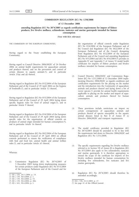 Commission Regulation Ec No 1250 2008 Of 12 Eur Lex