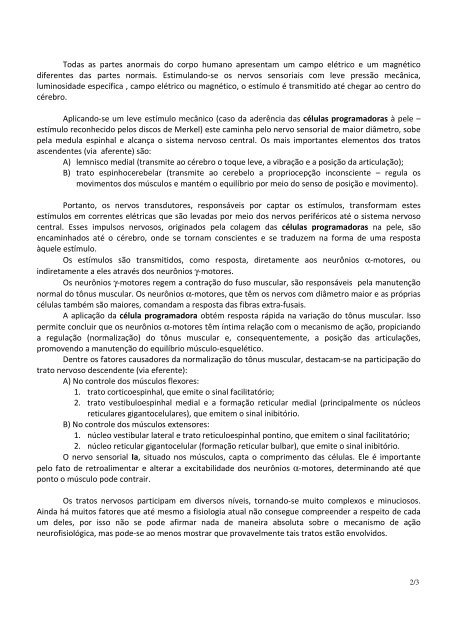 RMA - MECANISMO DE ACÇÃO O sistema nervoso é responsável ...