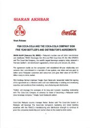 FNCC in Malaysia and The Coca-Cola Company sign Five Year ...