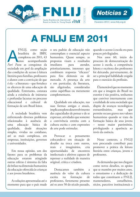 Fevereiro 2012 - FNLIJ