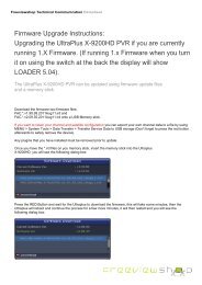 Firmware Upgrade Instructions for the UltraPlus X-9200HD PVR