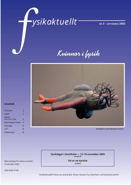 Fysikaktuellt September 2003, Kvinnor i fysik - Svenska ...
