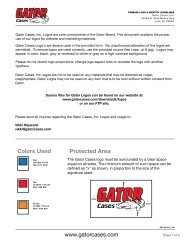 Usage Guidelines - PDF - Gator Cases