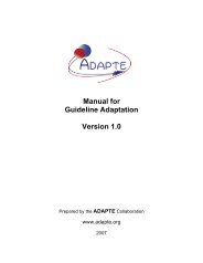 Manual for Guideline Adaptation Version 1.0 - Guidelines ...