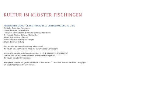 Konzertprogramm 2013 - Fischingen