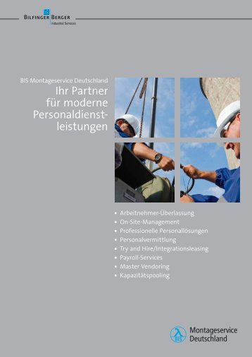 leistungen - Bilfinger Berger Industrial Services