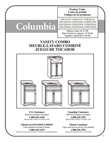 vanity combo meuble-lavabo combiné juego de tocador - Foremost