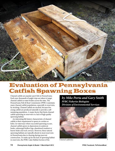 Evaluation of Pennsylvania Catfish Spawning Boxes