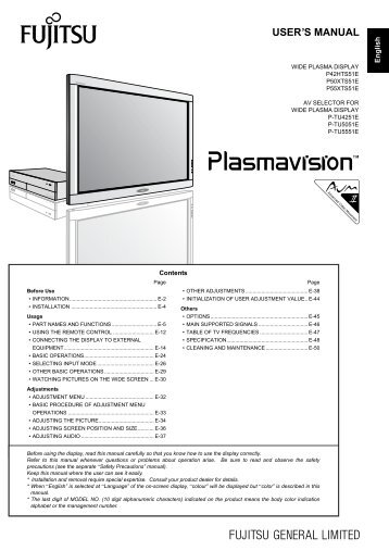 USER'S MANUAL - Fujitsu General UK