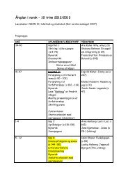 Årsplan i norsk – 10 trinn 2012/2013 - Frosta kommune