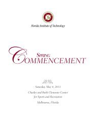 Download the Commencement Program - Florida Institute of ...