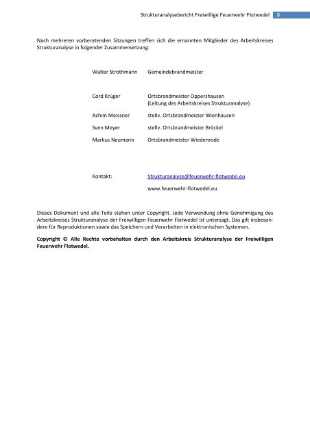 Strukturanalysebericht 2008 - Samtgemeinde Flotwedel