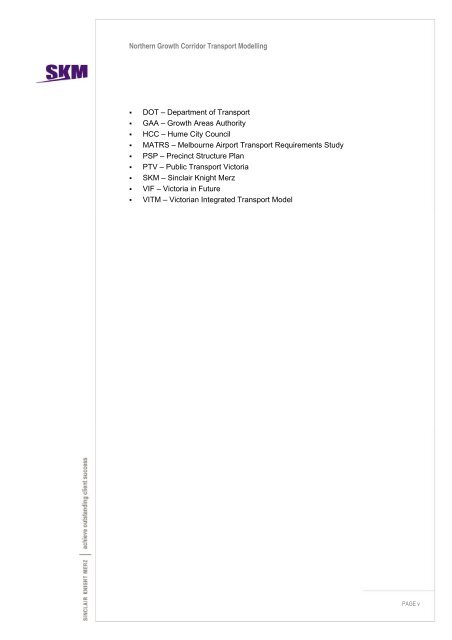 Transport Modelling - Growth Areas Authority