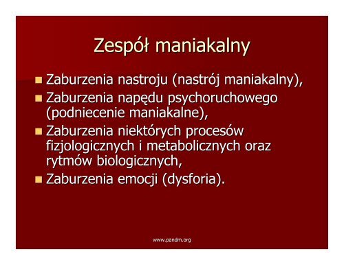 Choroby afektywne i zaburzenia nastroju Choroby ... - Pandm