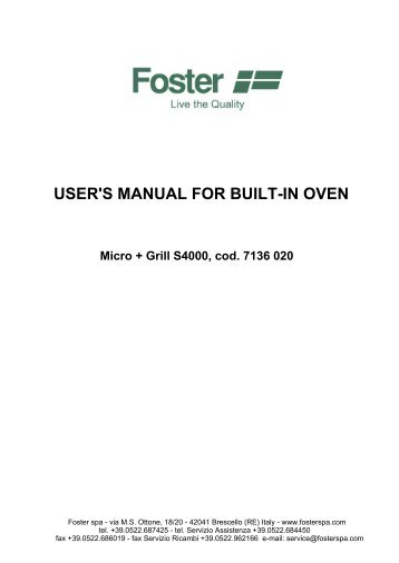 users_manual_microgrill_s4000_7136_020.pdf - Foster S.p.A.