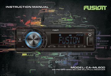 MODEL: CA-ML600 INSTRUCTION MANUAL - Fusion