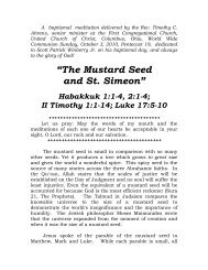 “The Mustard Seed and St. Simeon” - The First Congregational Church