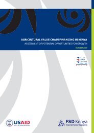 AGRICULTURAL VALUe ChAIn FInAnCInG In KenYA