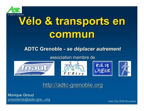 Vélo & transports en commun ADTC Grenoble - se déplacer autrement