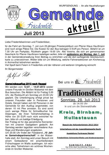 aktuel l - Gemeinde Friedenfels