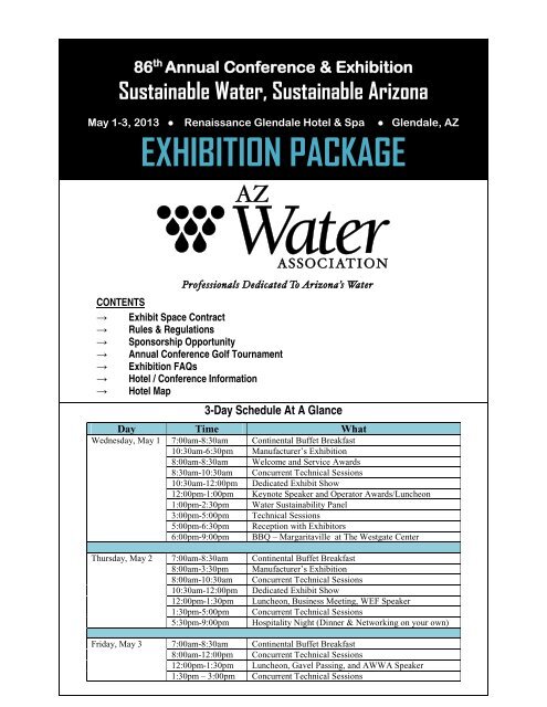 EXHIBITION PACKAGE - AZ Water Association