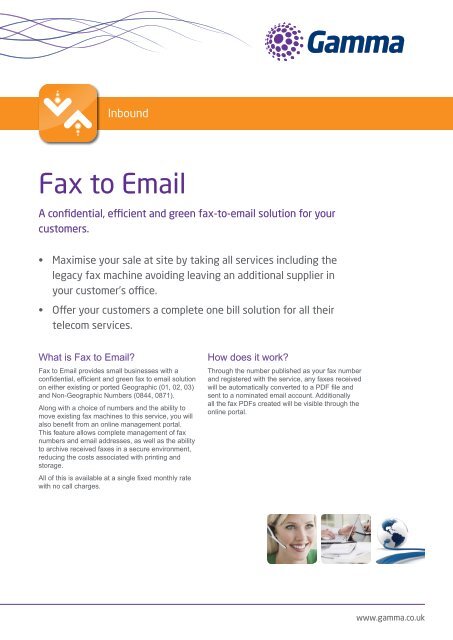 Fax to email Datasheet - Gamma