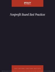 Nonprofit Board Best Practices - Foley & Lardner LLP