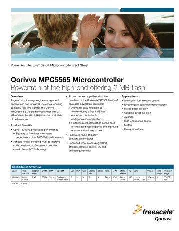 Qorivva MPC5565 Microcontroller Powertrain at the high-end ...