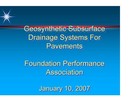 Geosynthetic Subsurface Drainage Systems For Pavements ...