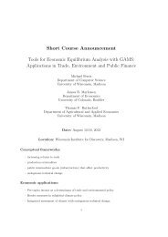 Applications in Trade, Environment and Public Finance - Gams