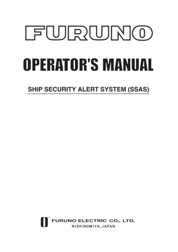 SSAS Operator's Manual - Furuno USA