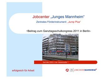 Präsentation von Joachim Burg, Jobcenter Junges Mannheim