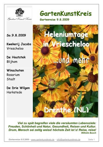 Info Vriescheloo - GartenKunstKreis