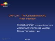 ONFI 2.0 — The Compatible NAND Flash Interface - Flash Memory ...