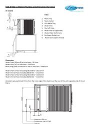 Ice Machine Dimensions & Plumbing- F202 & 302 - Foster Spares ...