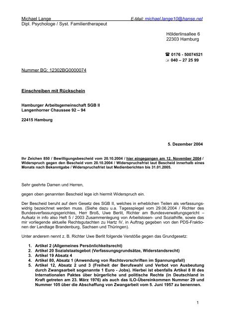 Widerspruch als PDF-Datei - Flegel-G.de