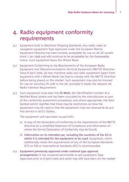 Ship Radio Guidance Notes for Licensing - Ofcom Licensing